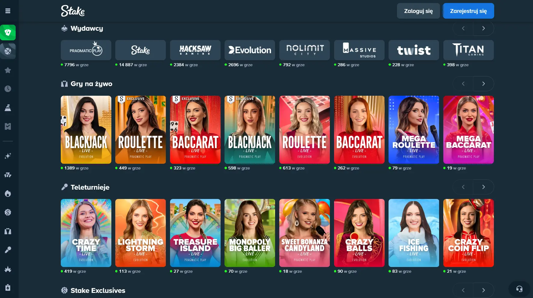 Stake Games – Gry w kasynie online